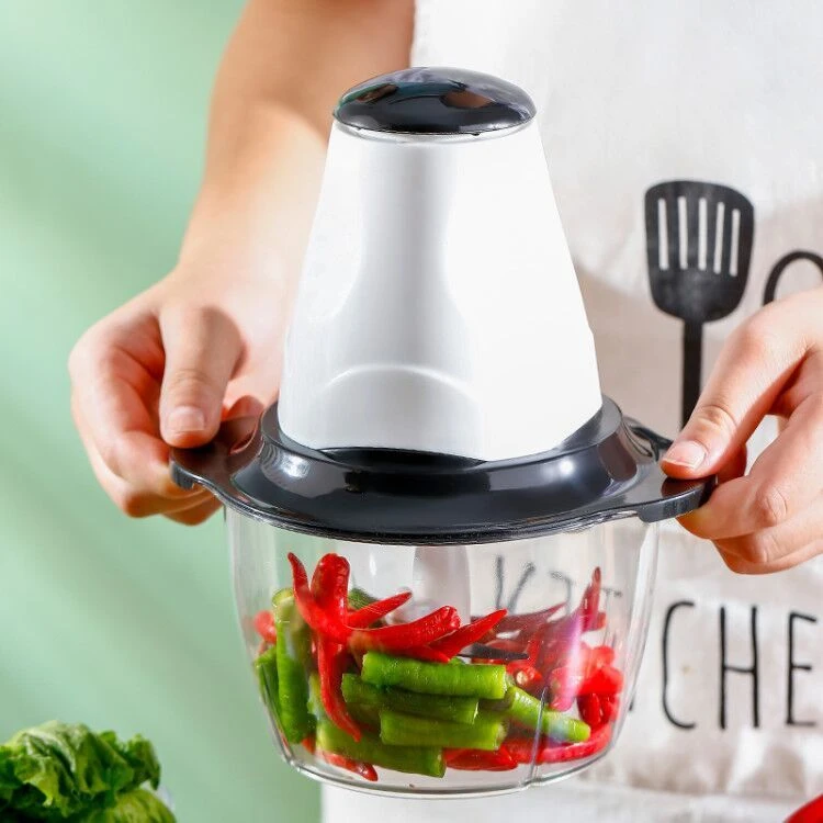 龙德利小型绞肉机电动搅蒜玻璃绞陷碎菜多功能蒜泥辅食易洗料理机