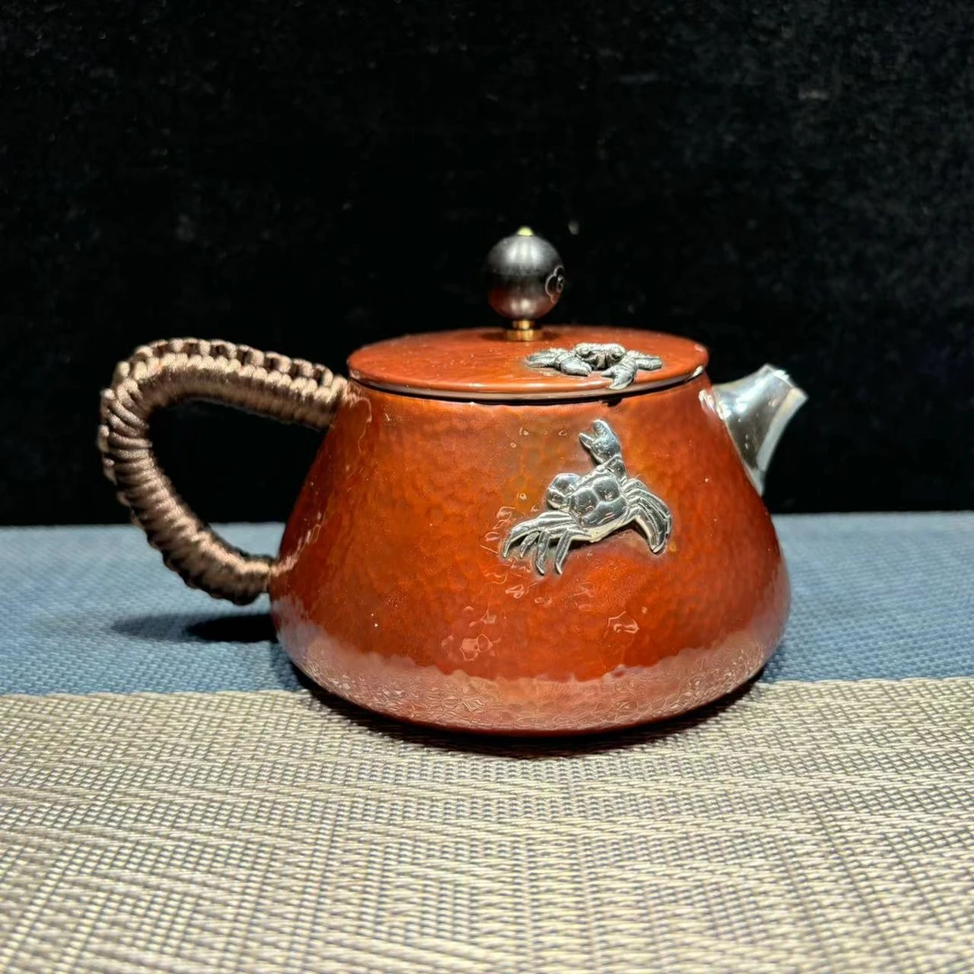 泡茶壶银嘴八方来财泡茶壶紫铜泡茶壶280毫升石瓢壶网红泡茶壶