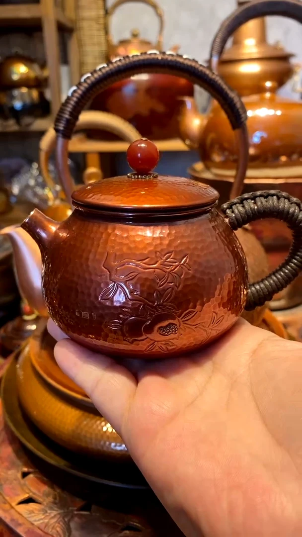 【闪购商品】紫铜石榴泡水壶