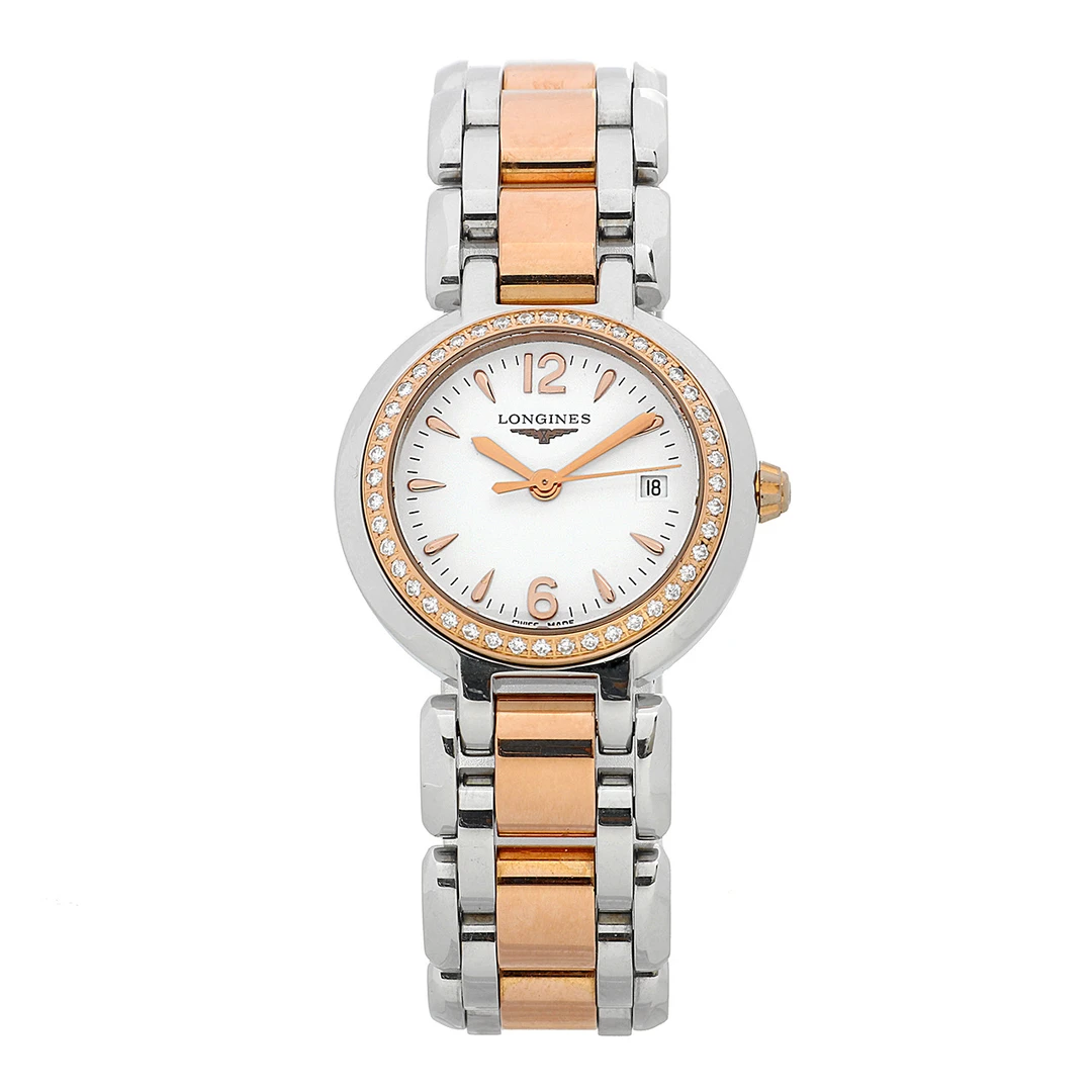 99新 Longines/浪琴 心月110/全套/玫瑰金钻/表径26.5/公价40800