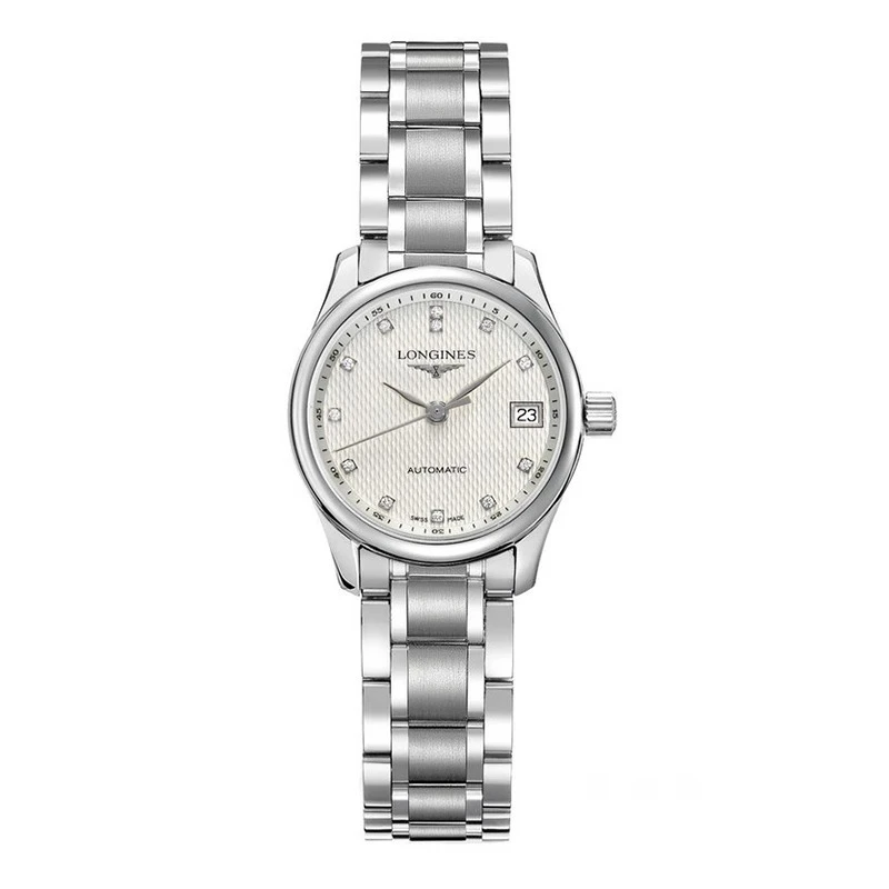 99新 Longines/浪琴 名匠128/全套/白盘钻刻/表径25.5mm/女士腕表