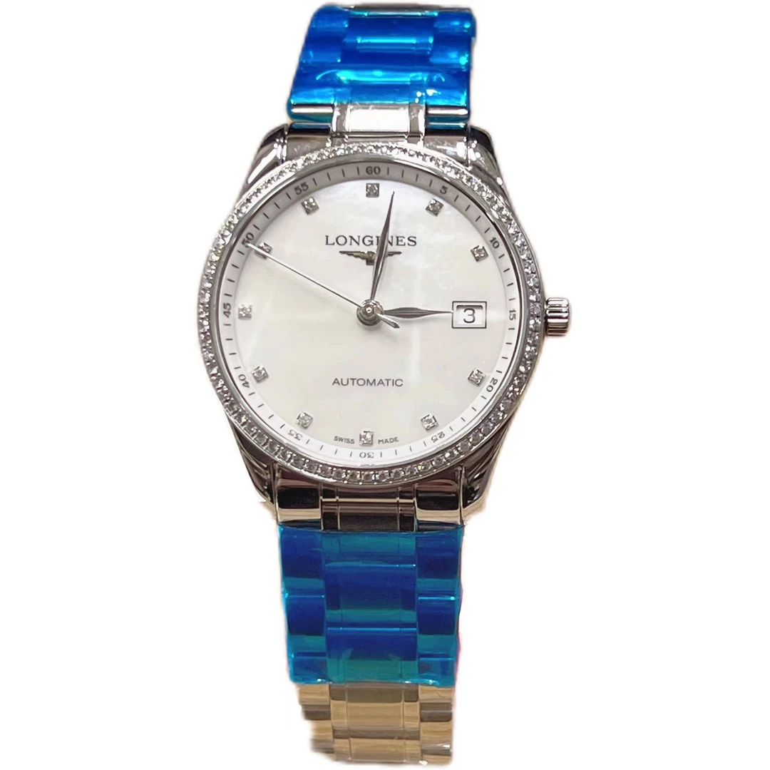 99新 Longines/浪琴 名匠518/全套/贝母满钻/表径36mm/公价37600