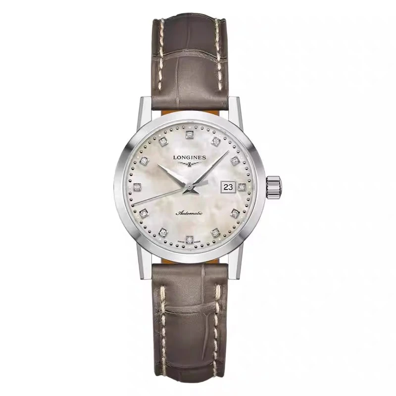 99新 Longines/浪琴 1832女表/全套/贝母钻刻/表径30/公价16400