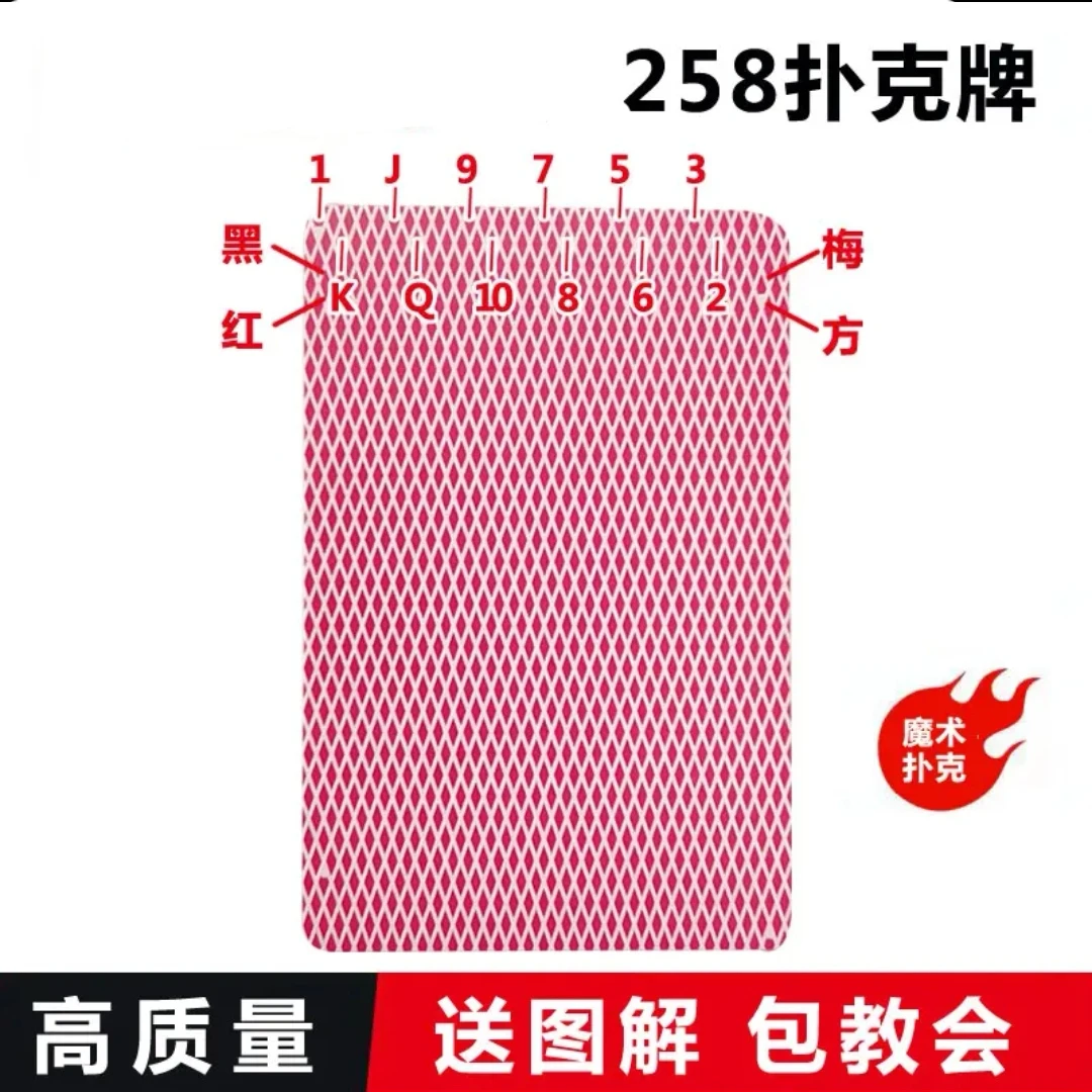 258魔术道具扑克魔术卡片记号扑克送图解说明魔术密码牌