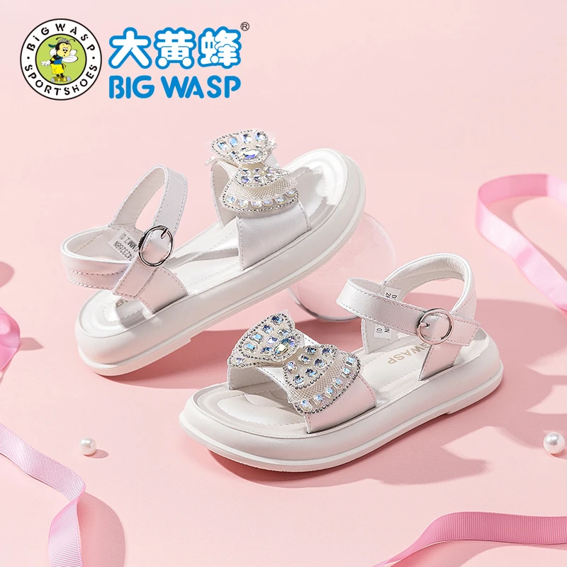 大黄蜂童鞋女童公主凉鞋夏季儿童防滑沙滩鞋软底凉鞋D332423268N