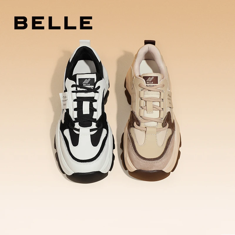 百丽厚底老爹鞋女鞋时尚新款百搭单鞋商场同款潮流运动鞋Z1B1DAM3