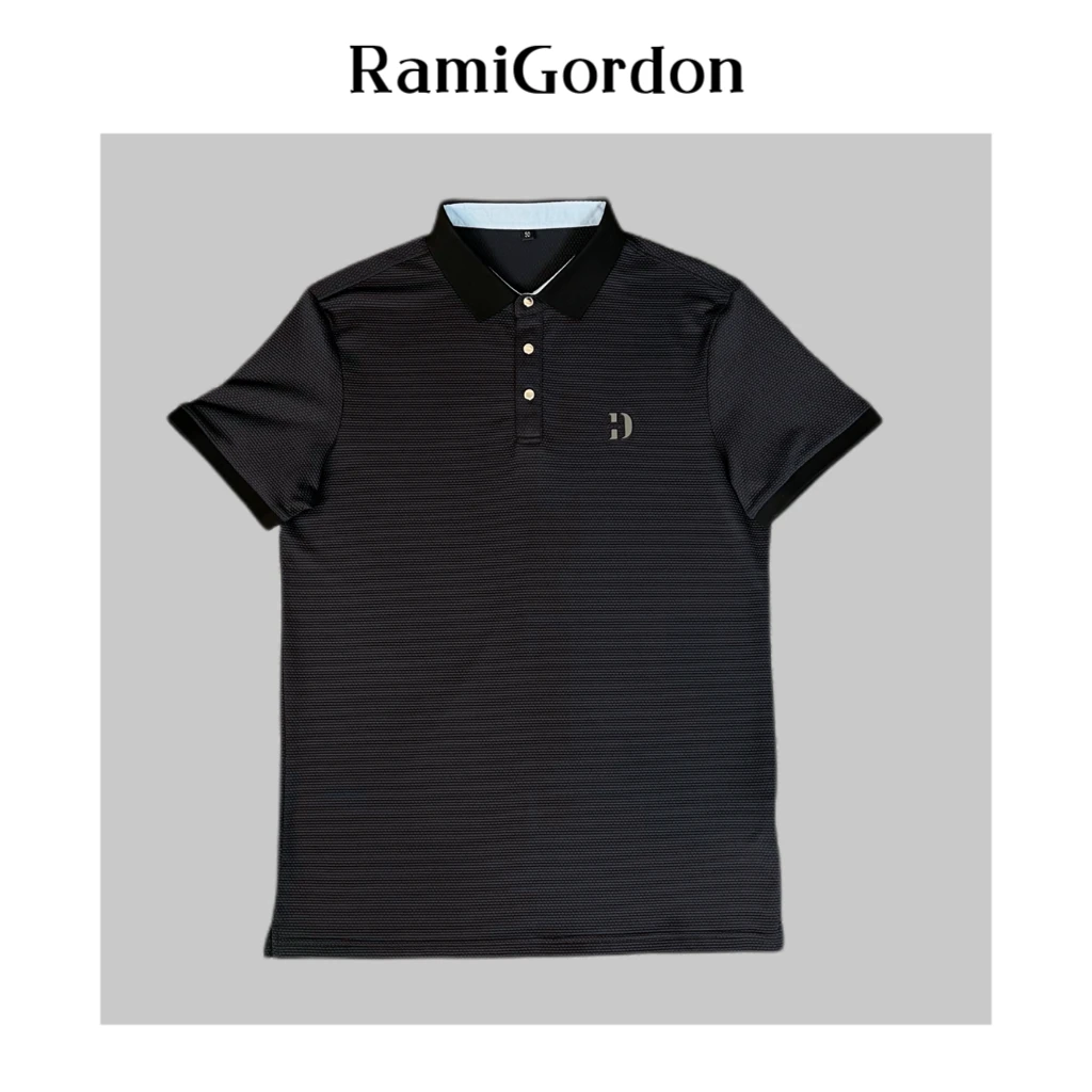 Rami Gordon 新品夏季轻奢男士商务休闲百搭翻领男款透气polo短袖