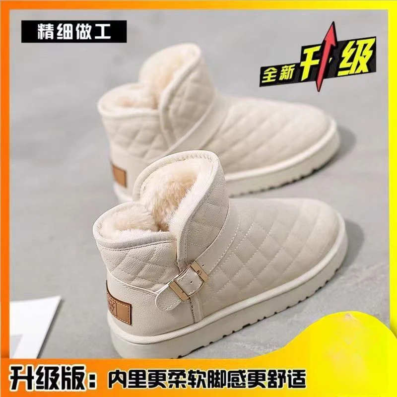 雪地靴女款冬季新款洋气时尚棉鞋加绒加厚鞋子防水防滑女鞋子靴子