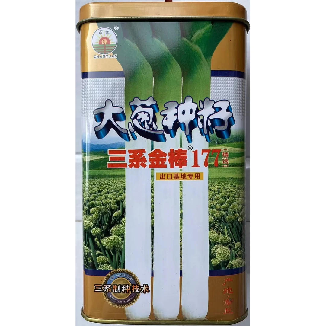 精选铁盒三系金棒177大葱种子白长高产抗病耐寒耐热葱农专用葱籽