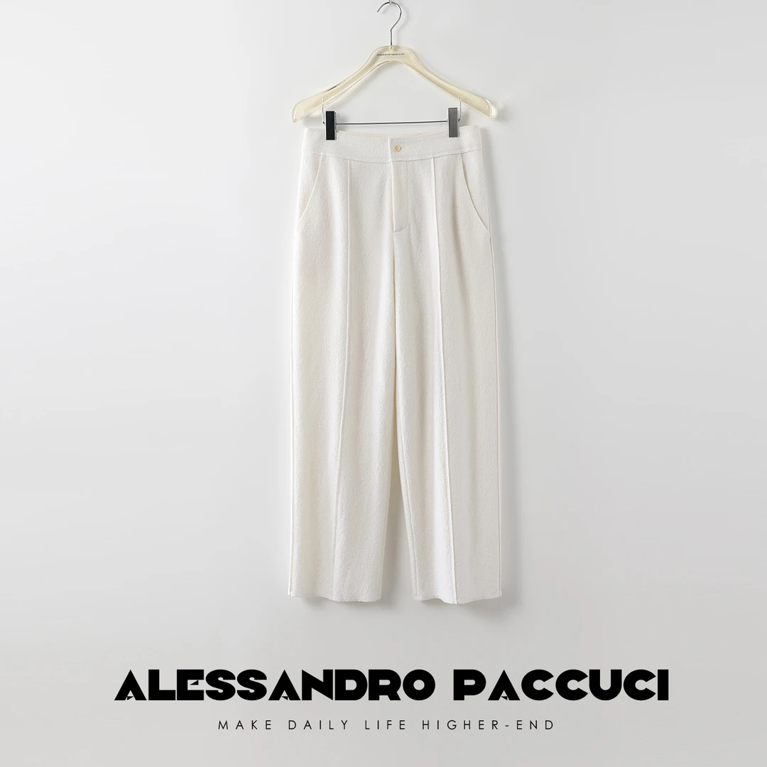 AP洛哥24134X【绒嘟嘟】美利奴羊毛颗粒感纯色 时尚百搭休闲裤冬季