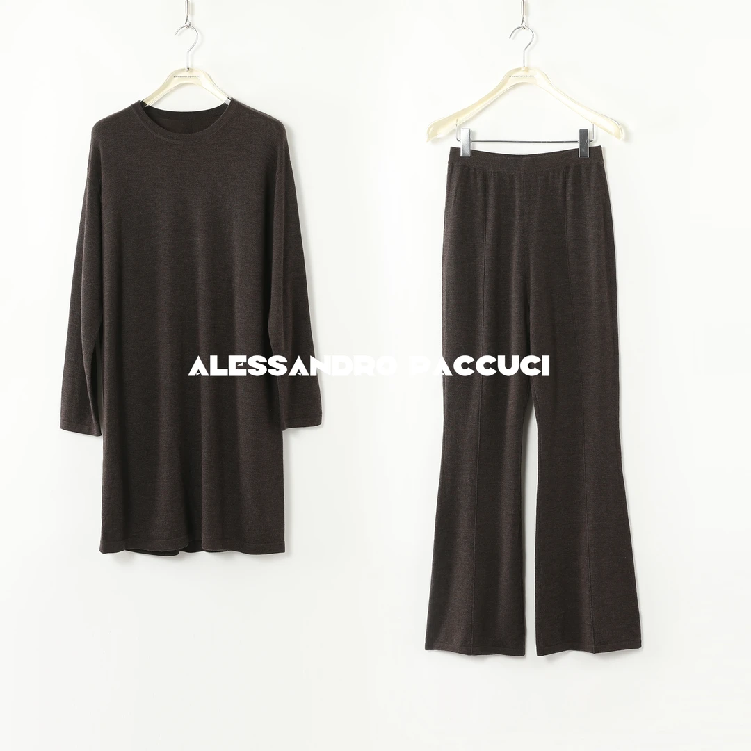 AP洛哥44213ST/44203KC【态度】绵羊毛双股长款套头衫/休闲裤2024秋