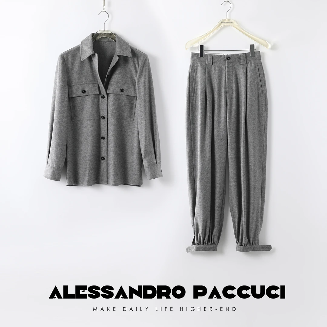 AP洛哥22068X重工高支羊毛＆桑蚕丝休闲时尚女装