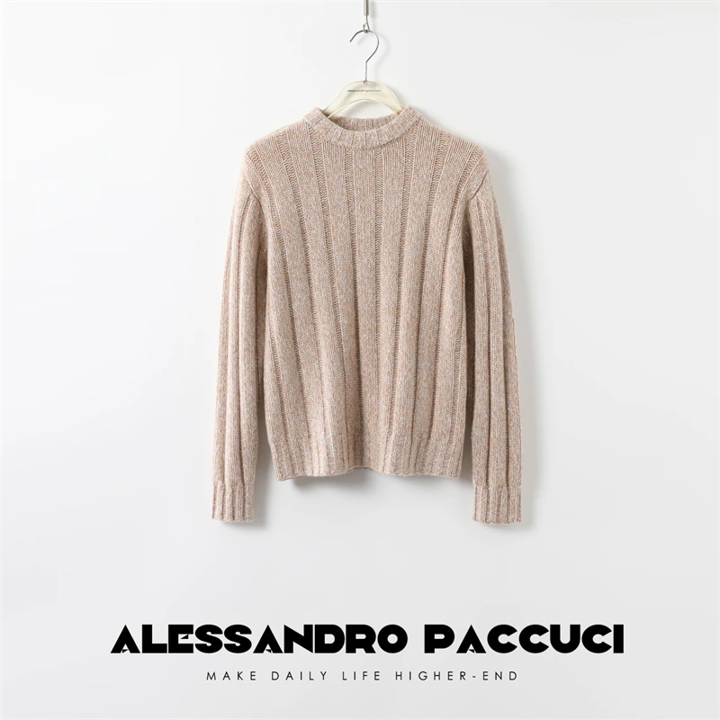 【孤品不退换】洛哥24537X康赛妮1oo羊绒 老钱坑条针织衫