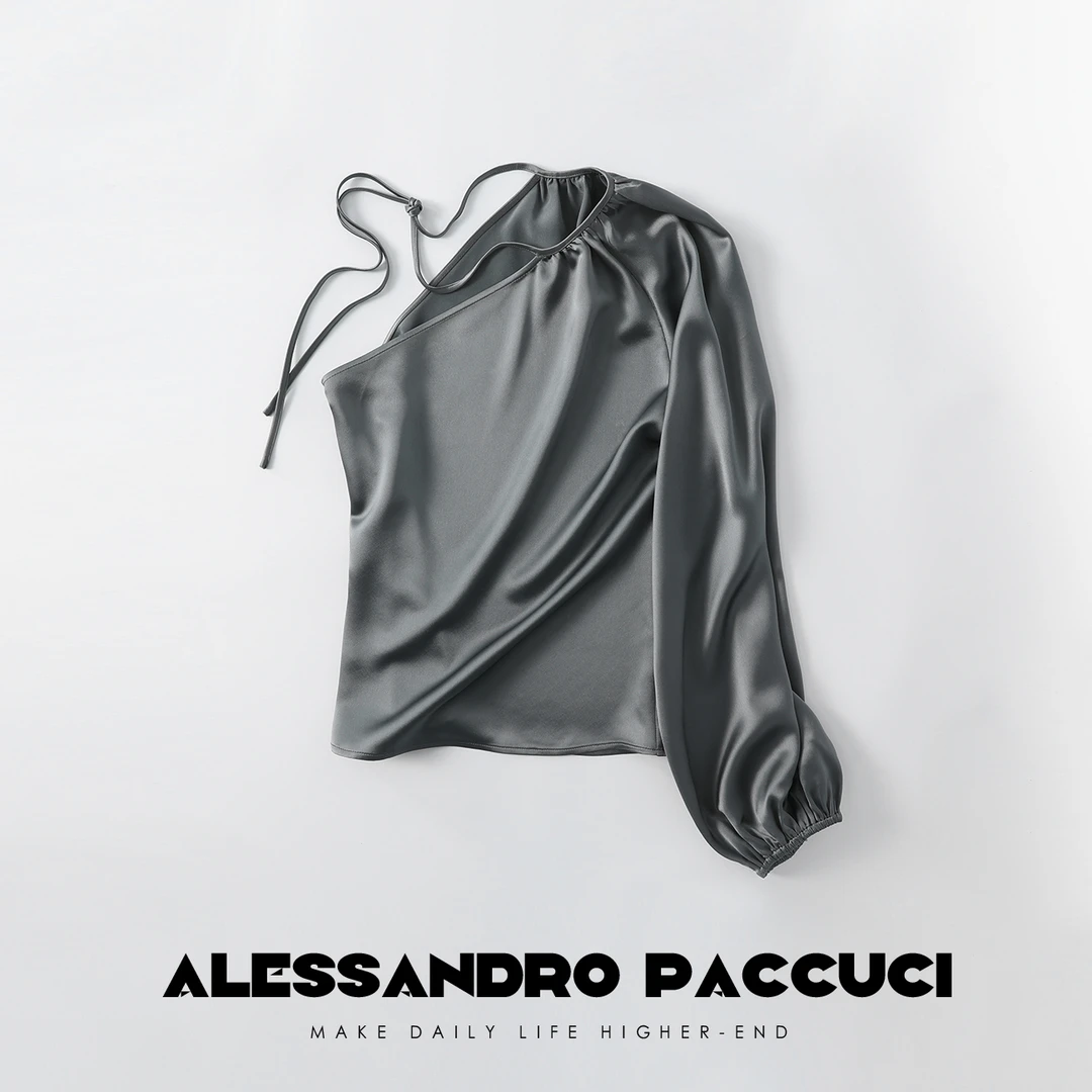 AP洛哥23447X易打理 醋酸鎏光 露肩气质上衣