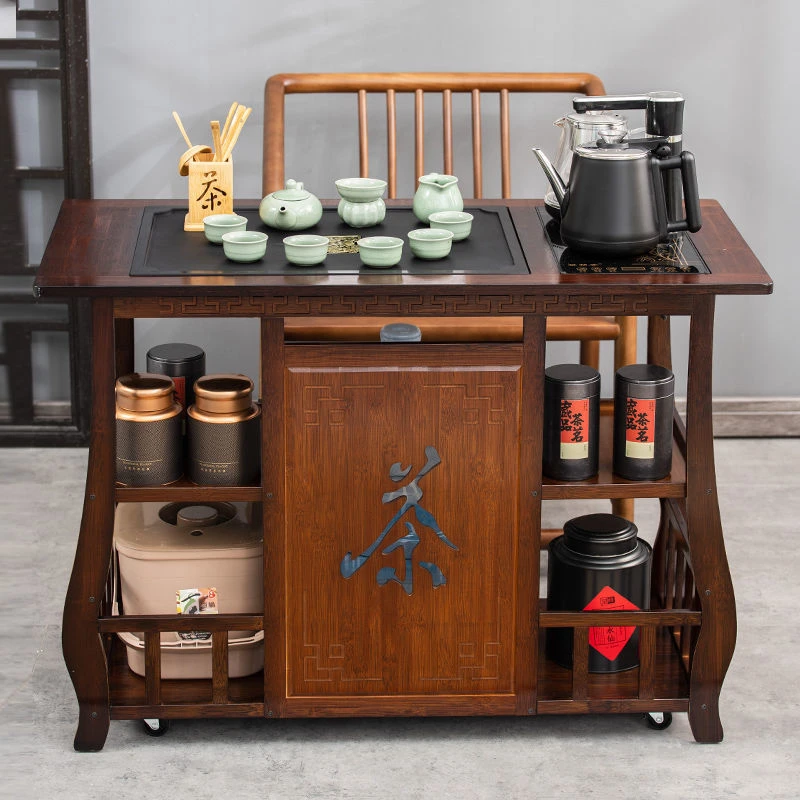 【优质楠竹】茶桌家用客厅功夫茶几楠竹实木小茶桌子移动小户型茶几