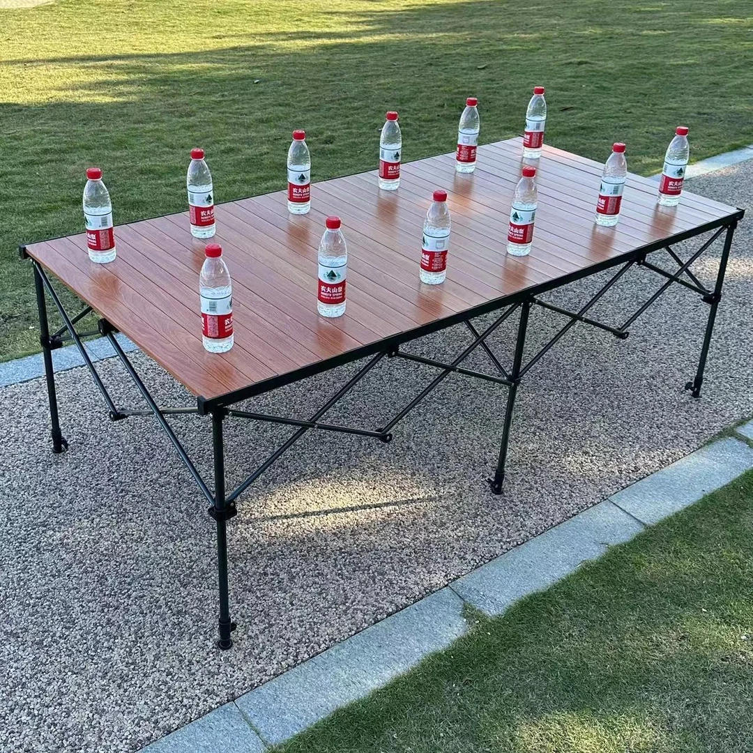 户外露营桌子加大号长桌铝合金折叠桌简易便携会议桌摆摊烧烤餐桌