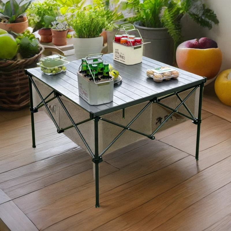 【升级款】铝合金折叠桌掼蛋桌便携户外围炉煮茶方桌餐桌牌桌麻将桌