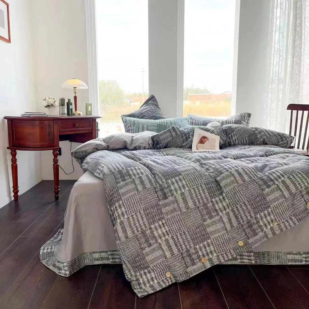 新款特价！全棉棉麻四件套纯棉棉麻加厚四件套轻奢风！