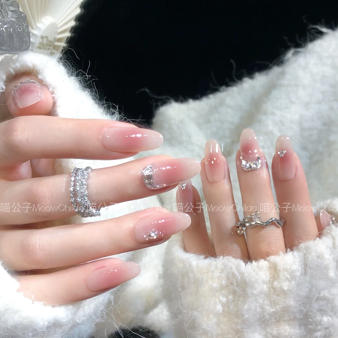 【甜日梦】纯手工穿戴甲可拆卸美甲光疗甲