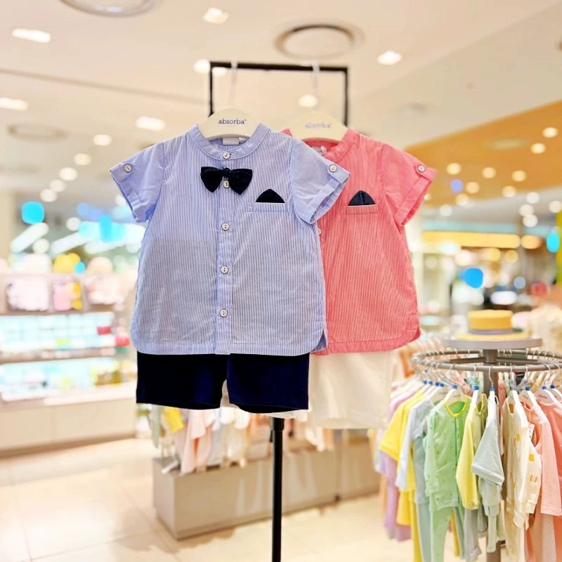 24026【纯原】韩国童装爱之宝柔软衬衫绅士套装