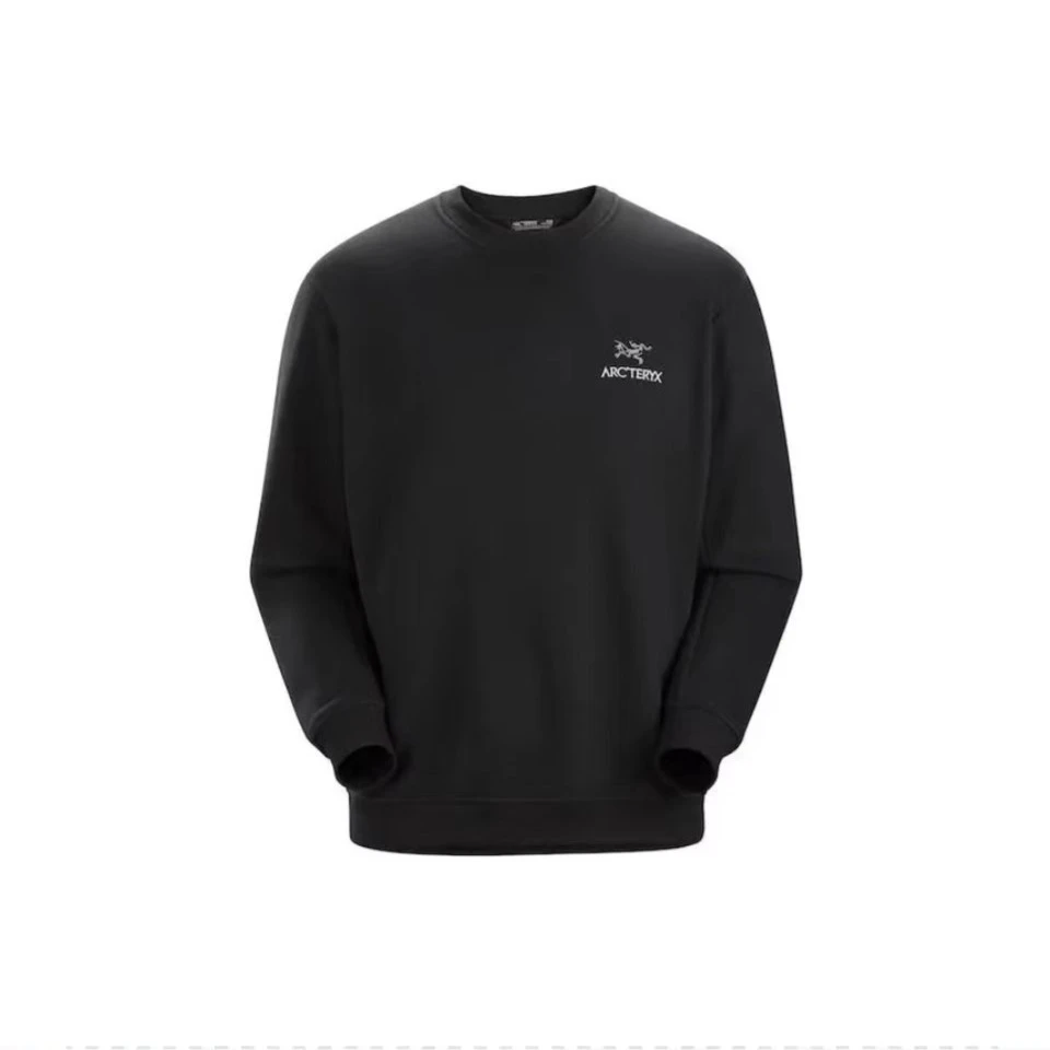 【澳门小叶子】EMBLEM FLEECE CREW男款黑色户外卫衣加绒秋冬