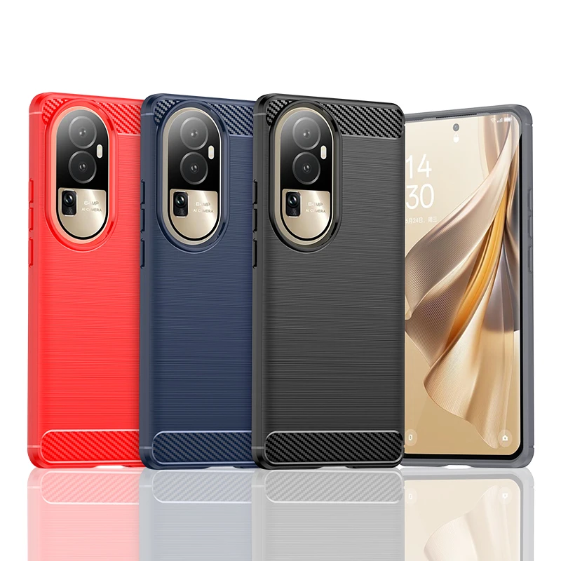 【高档碳纤维+加高防摔保护】OPPO Reno10手机壳超薄磨砂防指纹