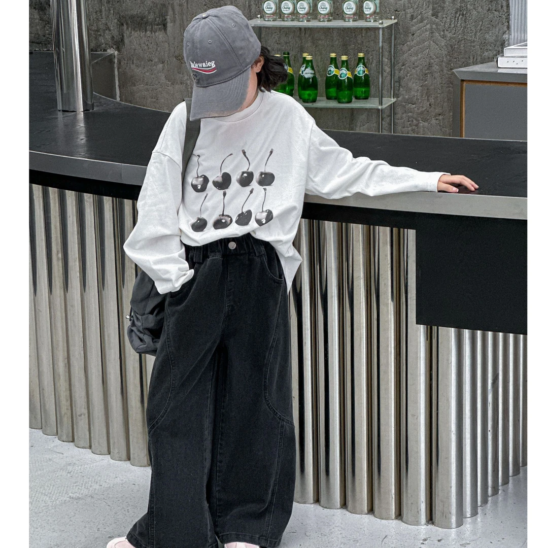 【喜柚】秋季上新 潮童定制款潮流小樱桃洋气百搭长袖