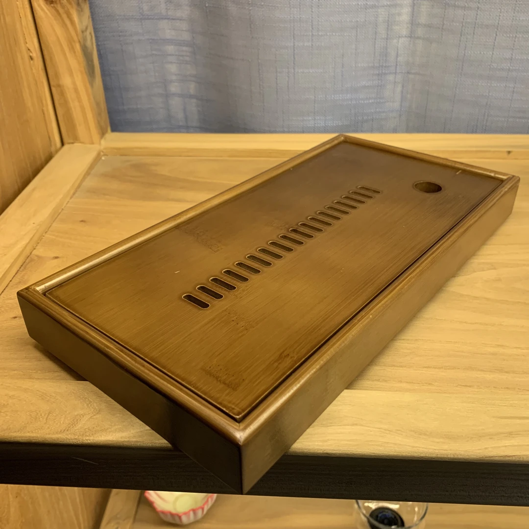 实木茶盘干泡台盛水盘竹木干湿分离茶道茶具手工小尺寸复古竹制茶