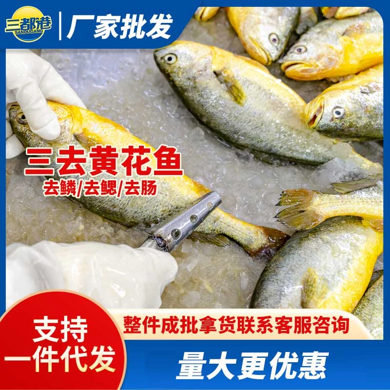 【批发餐饮装量大优惠】三都港三去大黄鱼10条起批量贩装黄鱼海鲜