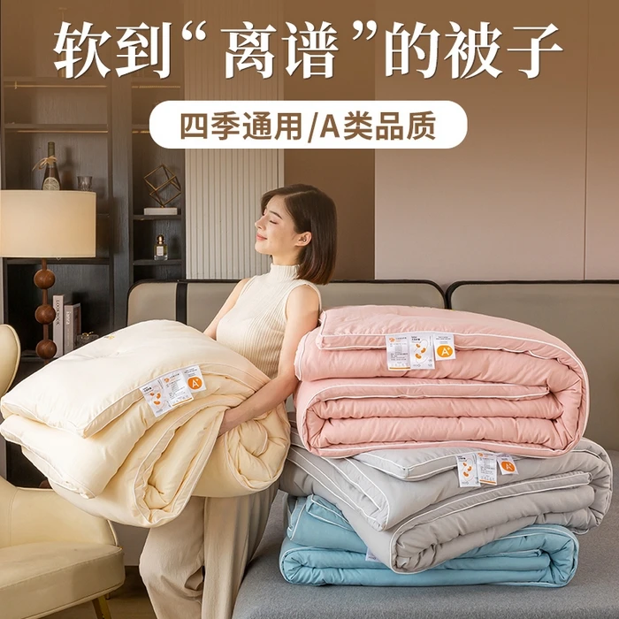 2024A类大豆纤维被柔软保暖亲肤冬被加厚机洗