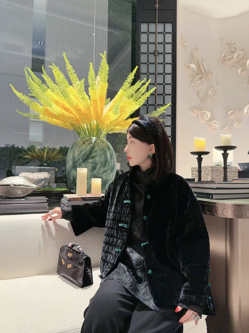 Betty Bairn【夜雨寄北-加棉】定制系列华夫格桑蚕丝外套24B-BW6968