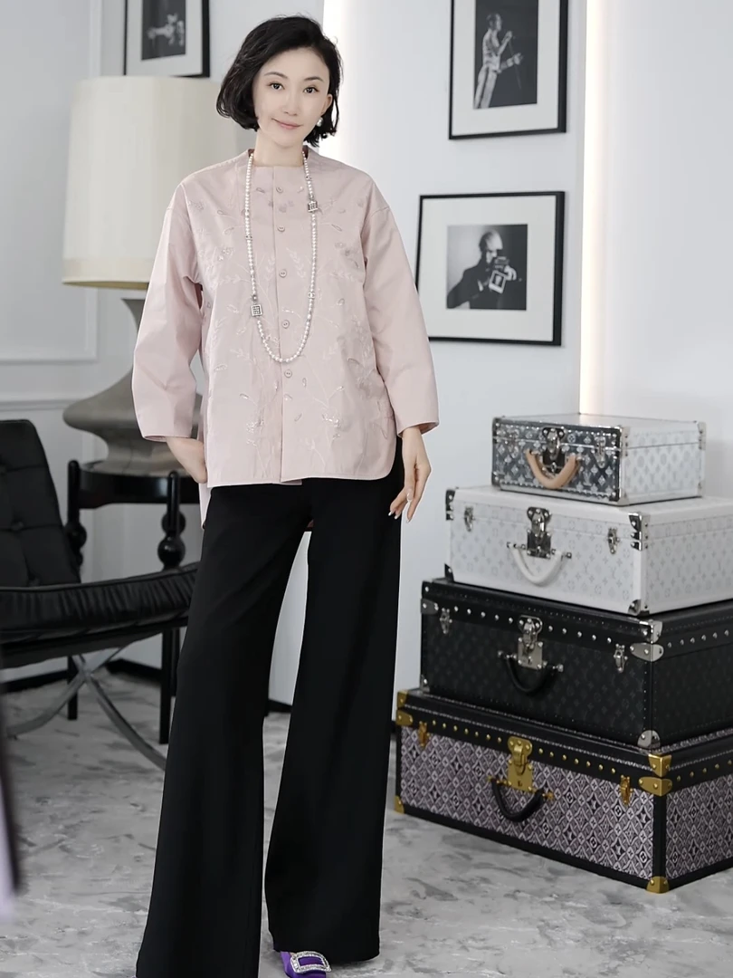 Betty Bairn【粉韵桃园】高端定制新中式刺绣外套24B-BW7205