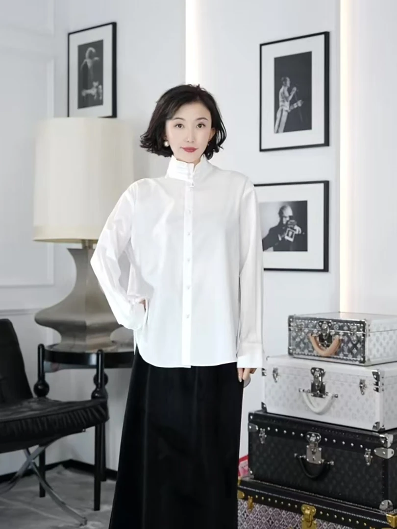 Betty Bairn【清风若水】高端定制极简衬衫上衣24B-BW6362