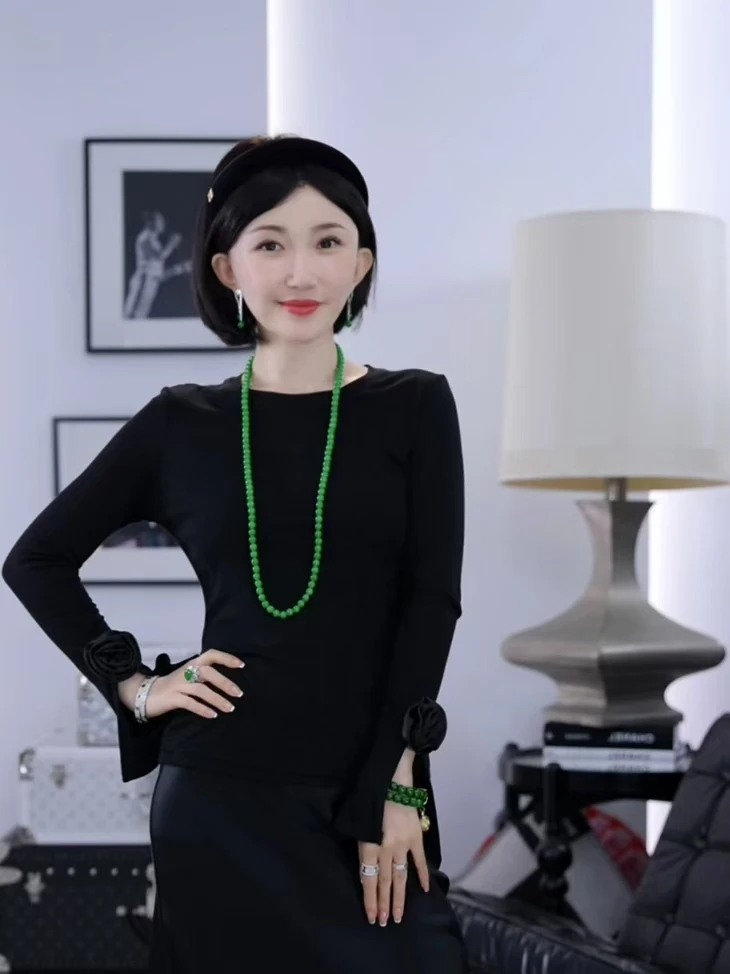 Betty Bairn【清秋】高定醋酸桑蚕丝打底上衣24B-BW6220