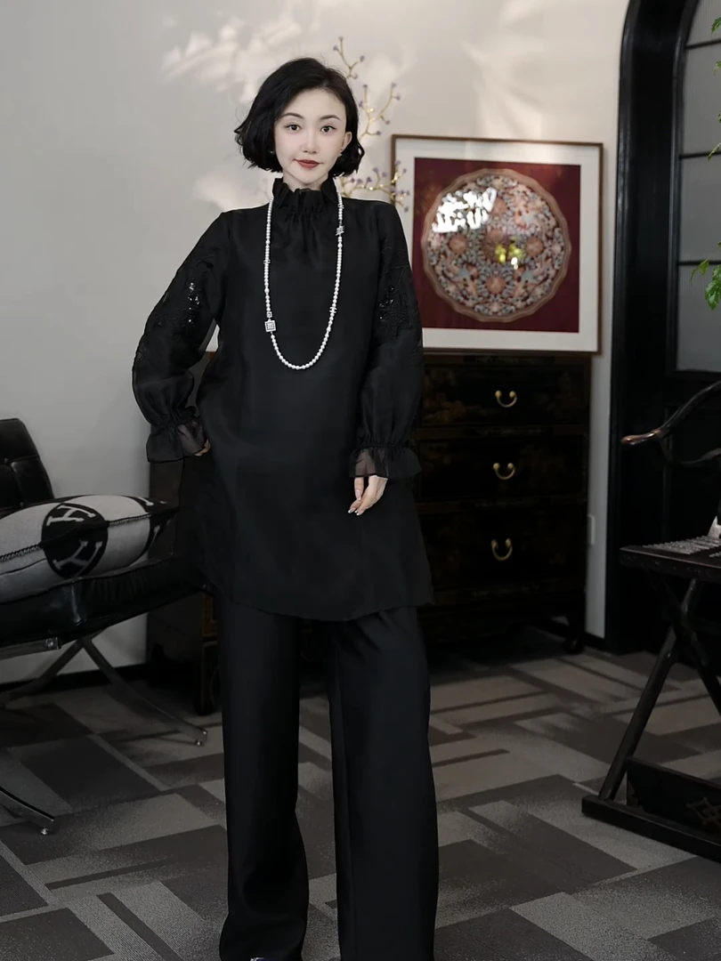 Betty Bairn【织锦】私服系列新中式桑蚕丝刺绣裙子24B-BW7203