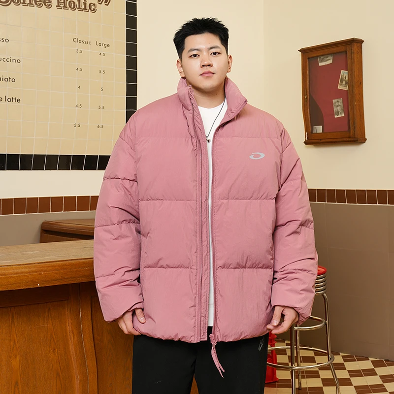 【90绒】冬季2024新款羽绒大码男装潮牌宽松立领羽绒服胖子冬保暖