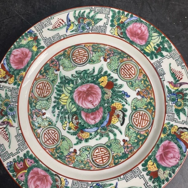 8855 广彩花卉赏盘