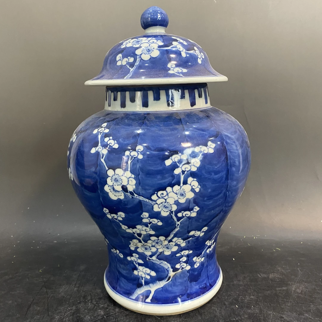 2233 冰梅留白将军罐