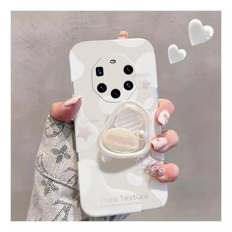 适用于华为Mate40RS保时捷版手机壳网红同款立体支架高级感星星软