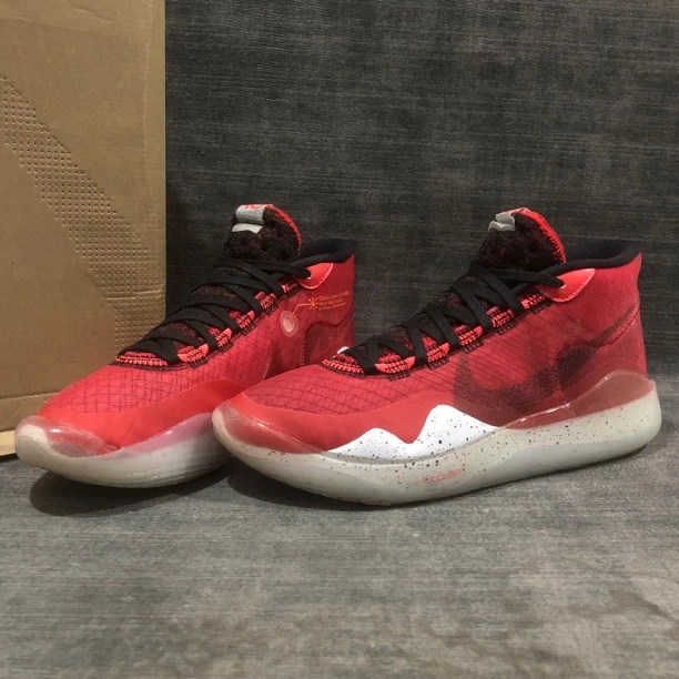 42码杜兰特 KD12 白红 准新 鞋垫标签在 气垫饱满 原盒在 篮球鞋