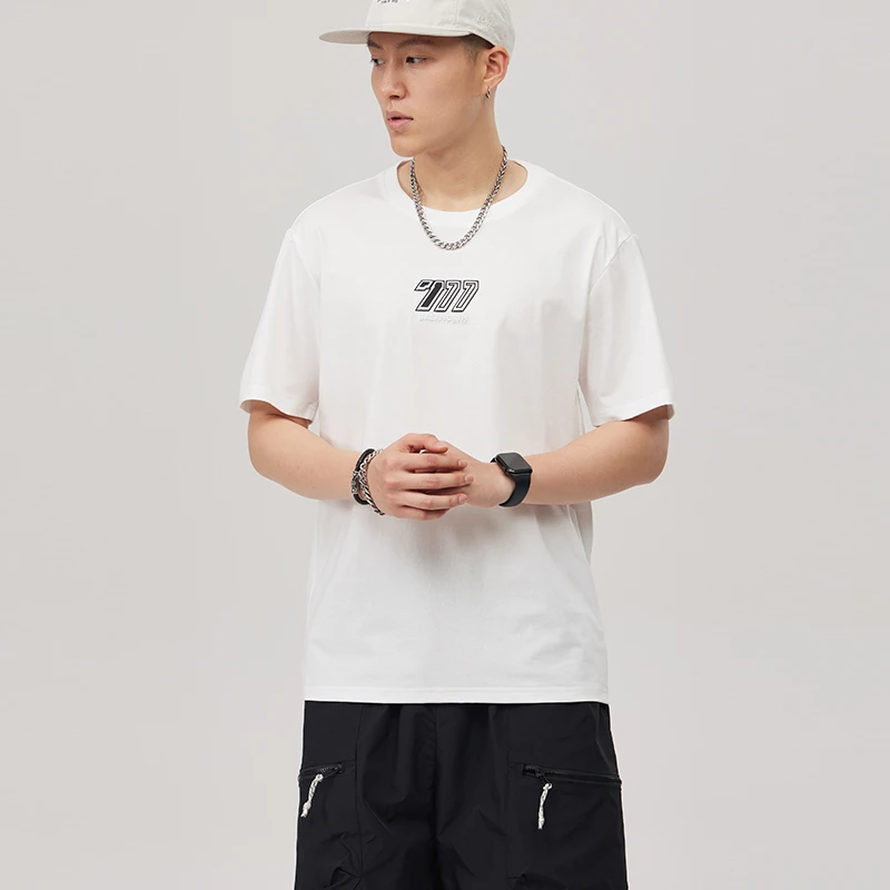 夏季新款男士透气宽松百搭半袖圆领休闲