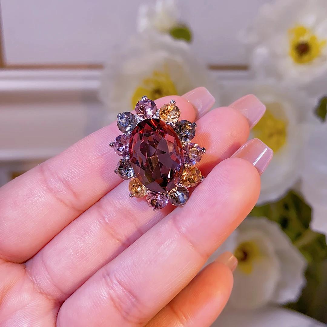 铜合金胸针 【小白臻选】施华洛正品小号胸针 （蓓蕾初绽）8001