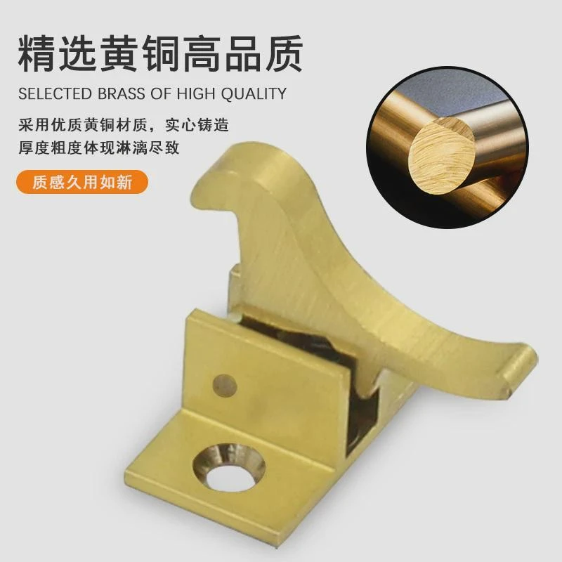 中式纯铜小鸟插销门窗仿古铜插销锁防盗安全插销窗户自动弹簧搭扣