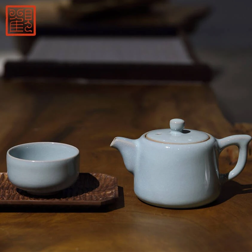 观复博物馆大师汝窑汝瓷功夫茶具套装  张天庆作品