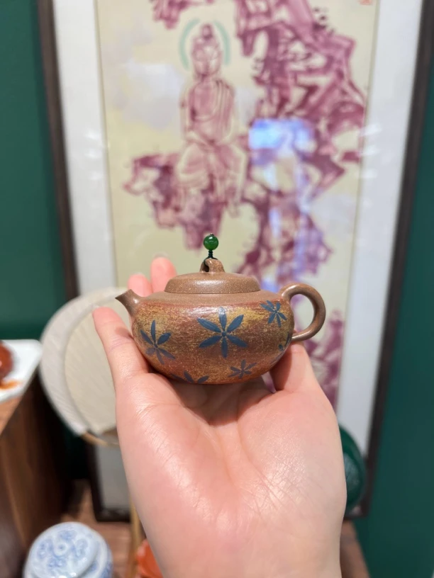 宜兴全手工紫砂壶《繁花》100cc