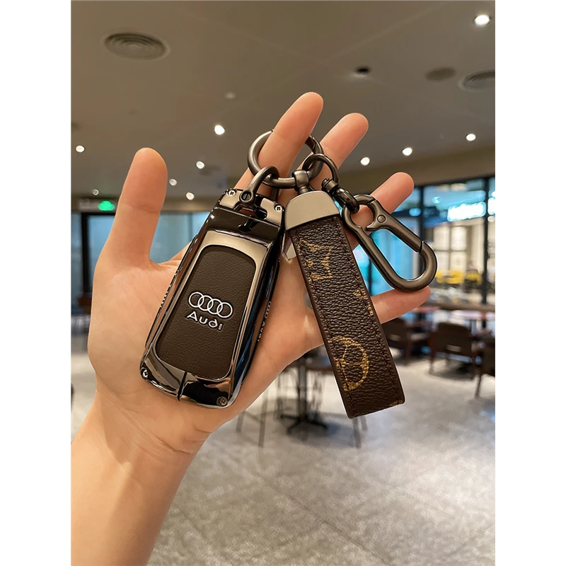 适用奥迪钥匙套24款a4l/q5l/A6l/a3/q7高档q3/tt/a5/a8l/a7扣壳包