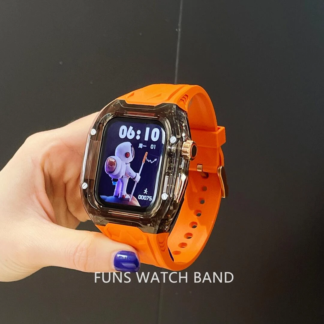 适用AppleiwatchS98S7SE苹果理查德兰博防震一体全包表带高级感男