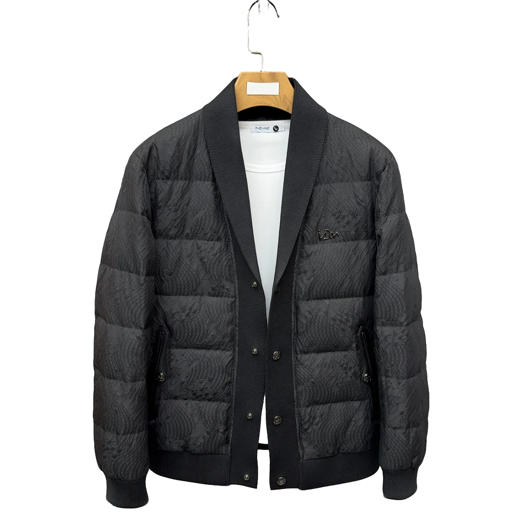 冬季款168男士休闲时尚百搭轻奢保暖高品质保暖夹克上衣外套黑色