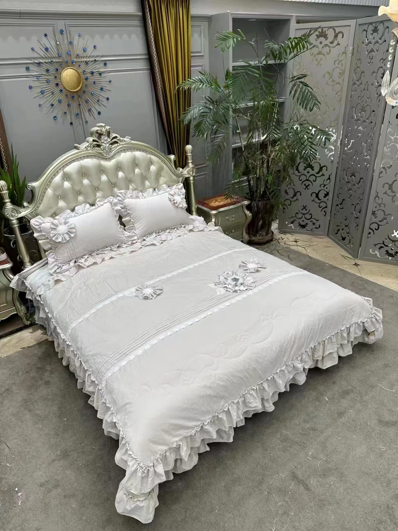 「福利款」微风花语韩版床盖四件