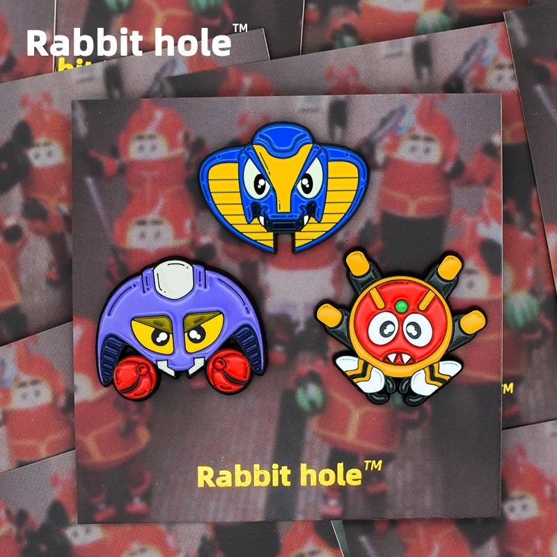 锌合金胸针 铁甲蟑螂蜘蛛恶霸侦探徽章pins胸针小宝蝎子怀旧莱莱